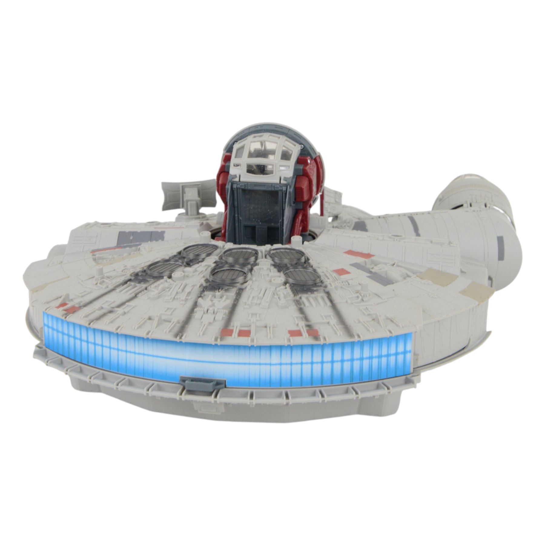 Lego Disney Star Wars Millennium Falcon no. 75105, boxed, together with a Hasbro The Force Awakens Millennium Falcon nerf model with Finn and Chewbacca figures