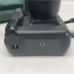 Canon EOS 5D camera body, with 'Tamron SP 70-300mm F/4-5.6 lens, and accessories, together with soft case