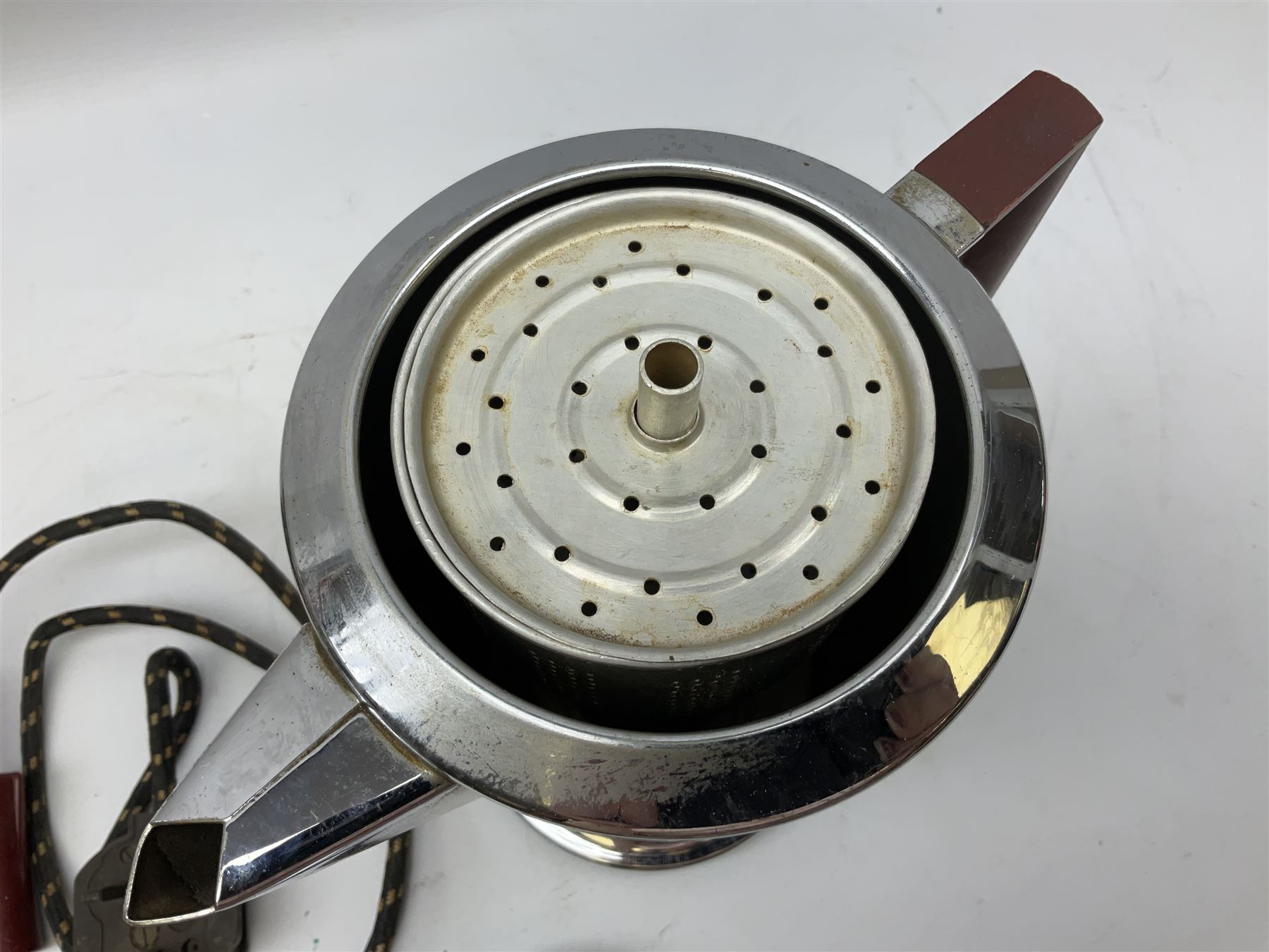 1930's design, chrome Swan electric kettle, by Bulpitt & Sons, Birmingham