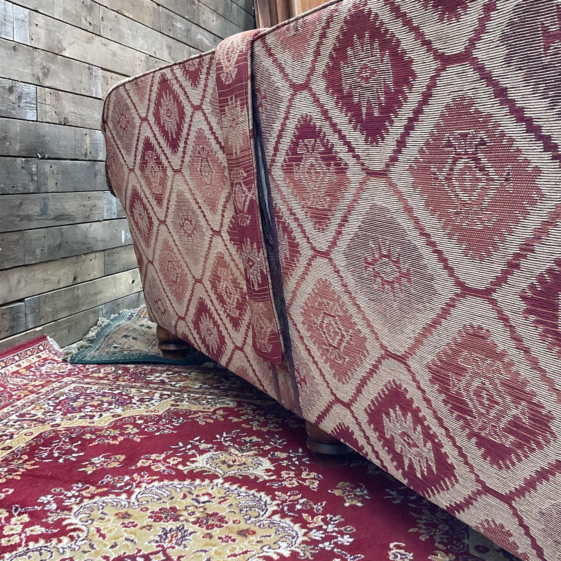 Tetrad Eastwood leather and kilim fabric sofa