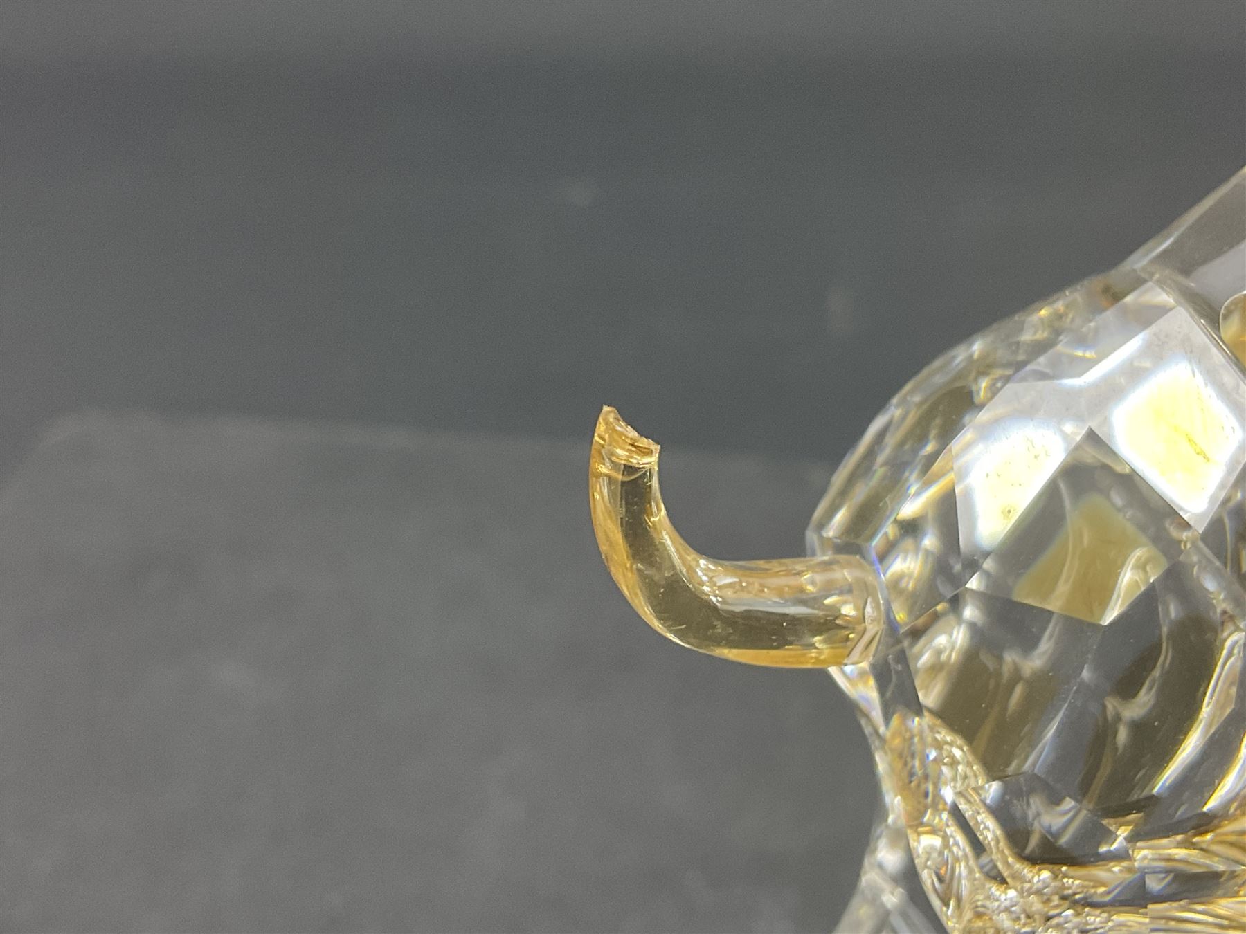 Swarovski Crsytal Society coloured animals, comprising zebra, giraffe and water buffalo, tallest H17.5cm