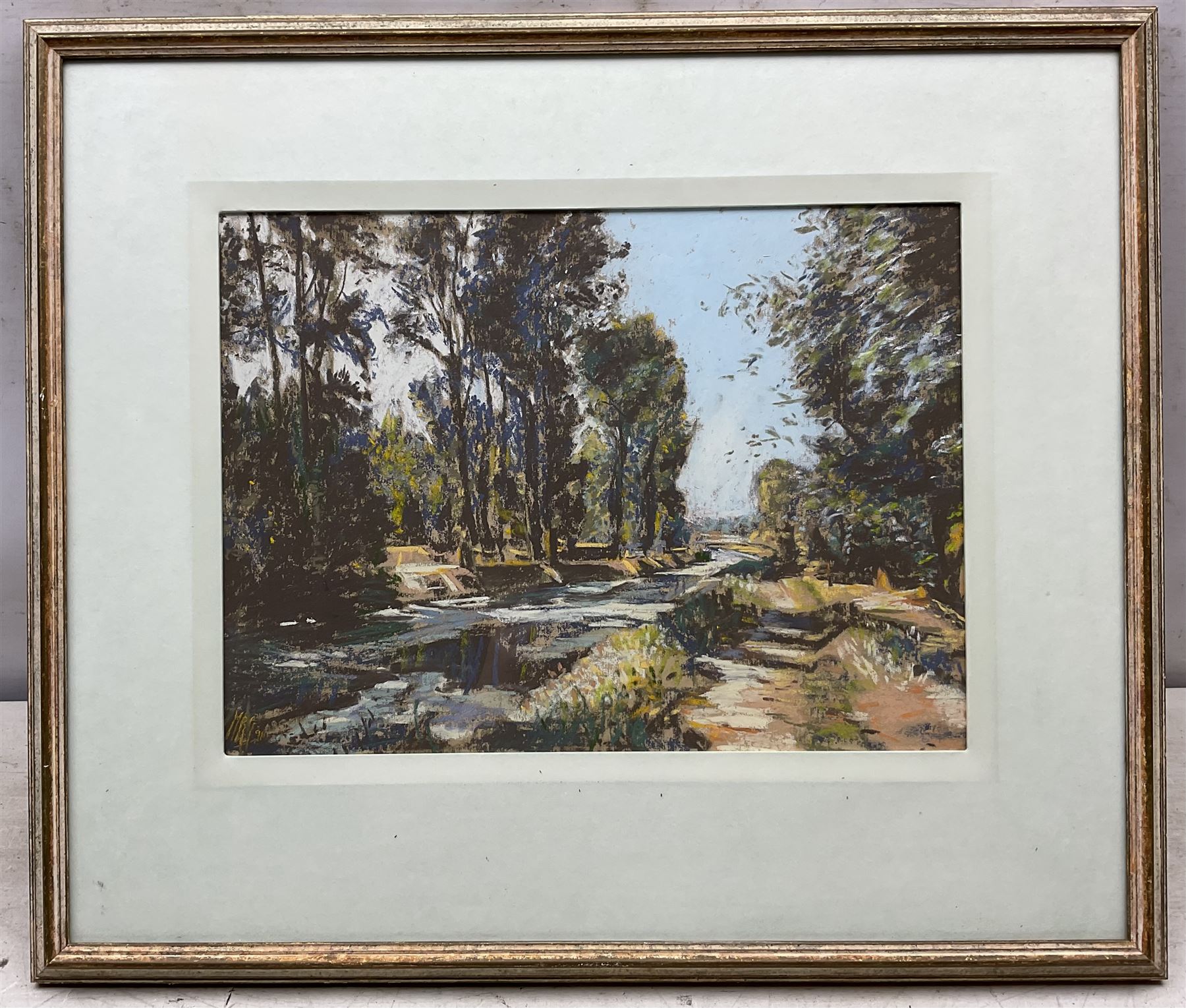 Margaret Glass (British 1950-): 'Near Coulon', pastel signed with initials and dated '91, titled on label verso 27cm x 36.5cm