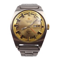 Tissot PR 516 GL automatic gentleman's stainless steel wristwatch, with day/date aperture, on stainless steel strap