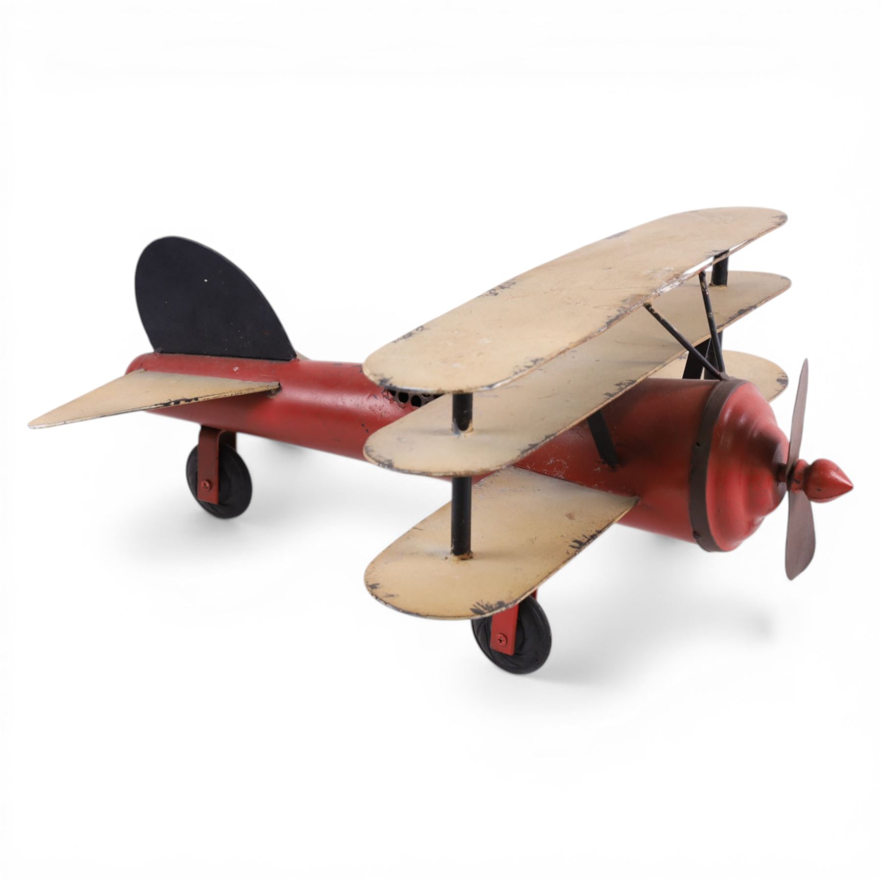Tin plate plane, H21cm, L50cm