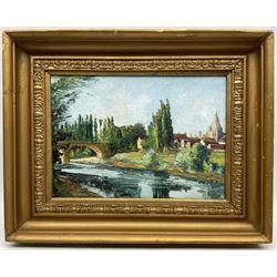 Ronald Ossory Dunlop RA (Irish 1894-1973): 'Pulborough Landscape', oil on panel unsigned, titled on catalogue excerpt verso 23cm x 32cm