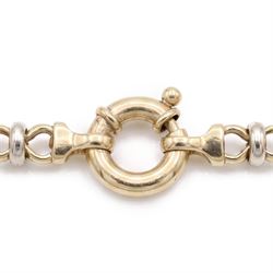 14ct two-tone gold circular link bracelet