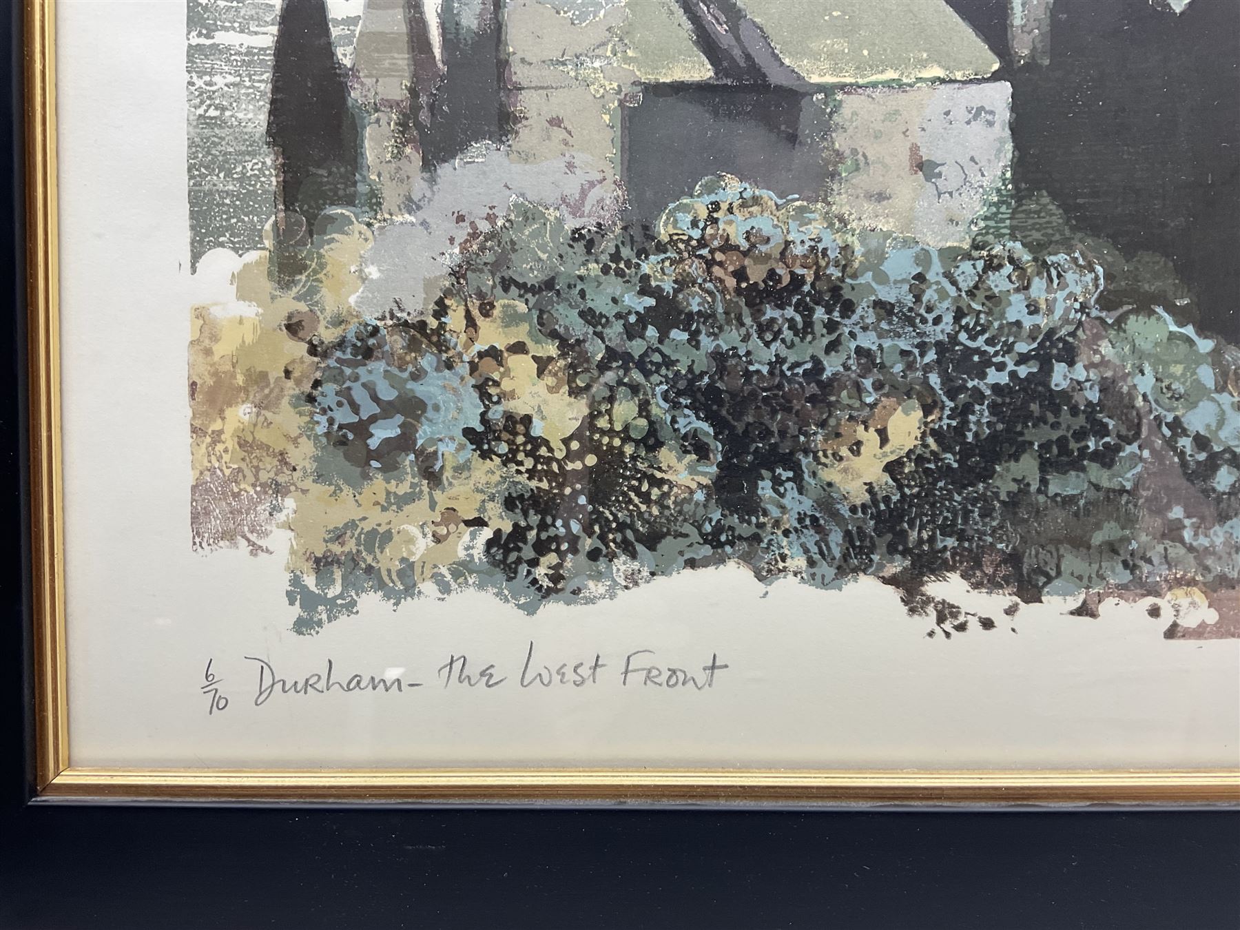 Norman Wade (British 20th century): 'Durham - the West Front', limited edition screenprint signed titled numbered 6/70 and dated '70, 56cm x 71cm