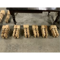 Six sets of four turned pine coffee table legs - THIS LOT IS TO BE COLLECTED BY APPOINTMENT FROM THE OLD BUFFER DEPOT, MELBOURNE PLACE, SOWERBY, THIRSK, YO7 1QY