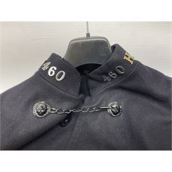Hull City Police - vintage tunic with matching cape, collar no.H460; another tunic with WW2 medal ribbon bar; early sergeant's tunic; and later sergeant's tunic (5)