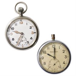 Jaeger-LeCoultre World War II Royal Air Force lever pocket watch, back case with broad arr...