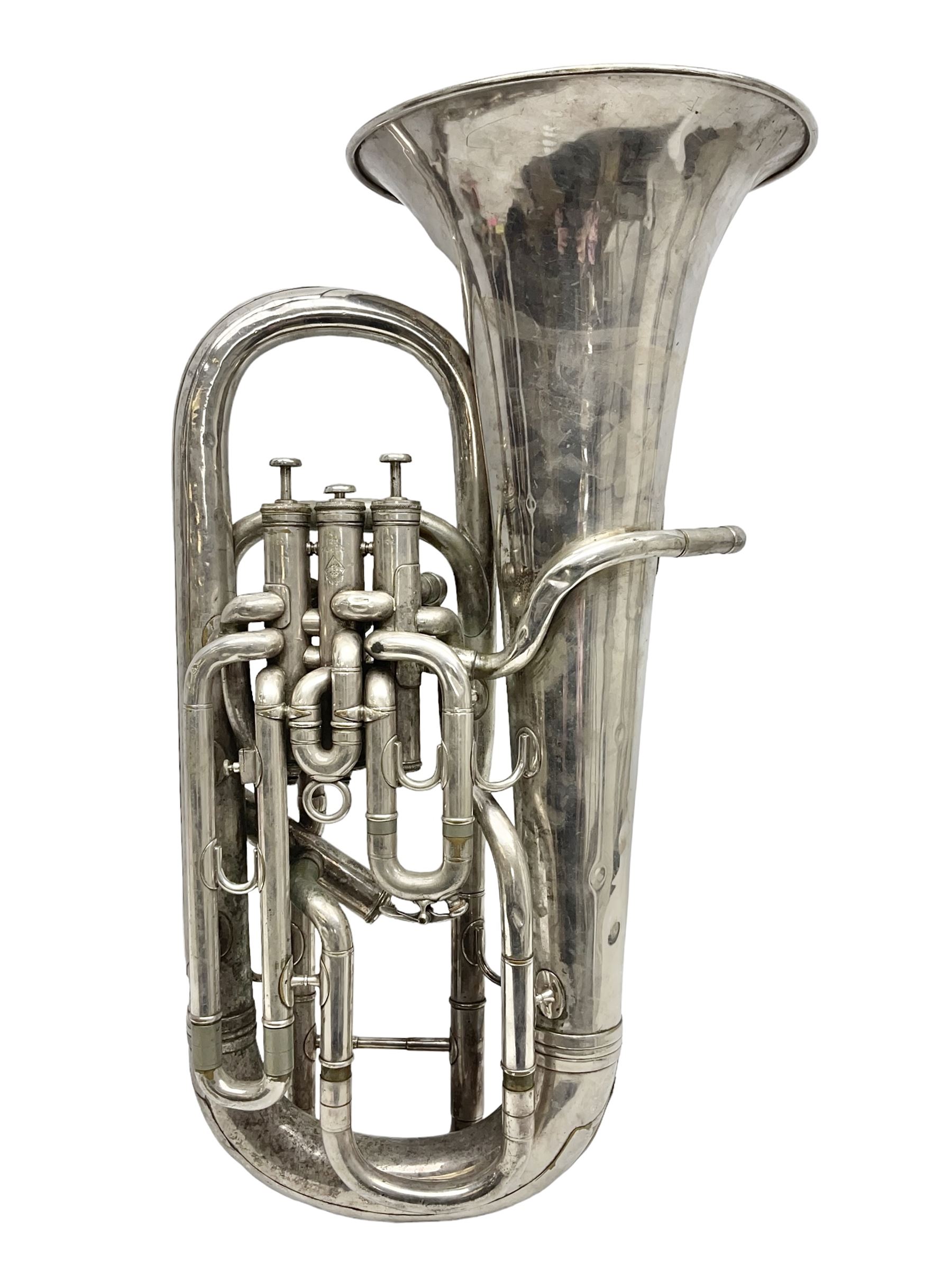 Boosey Co Class A silver plated four valve euphonium serial no