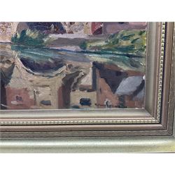 Thomas Stuart Milner (British 1909-1969): The Town Bridge, oil on board signed and dated '39, 28cm x 38cm