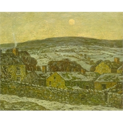  George Graham (British 1881-1941): Castle Bolton in Winter, oil on canvas signed 49cm x 59cm  