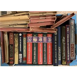 Folio Society - sixteen volumes including set of five volumes on The Middle Ages; Undertones of War; Travels With my Aunt; Commando; The Pre-Raphaelites and their World etc; all but two with slip cases; and twelve others in delivery packaging only (28)