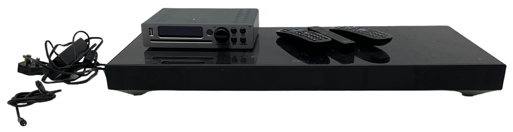 LG OLED55B7V 55'' television, SONY sound bar and Brennan JB7 CD amplifier 