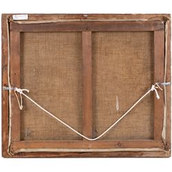 Bruno Gherri-Moro (Italian 1899-1967): Sail Boats at 'Chioggia', oil on canvas signed and titled 45cm x 54cm