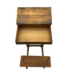 Early 20th century pine school desk
