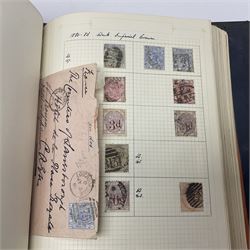 Great British and World Queen Victoria and later stamps, including imperf and perf penny reds, half penny 'bantams', King Edward VII five shillings,  Straits Settlements, Ceylon, New Zealand, Canada, India etc, housed in a single album
