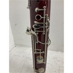 Lafleur bassoon imported by Boosey & Hawkes from Czechoslovakia, serial no.8 2600; in fitted hard carrying case with crooks and accessories
