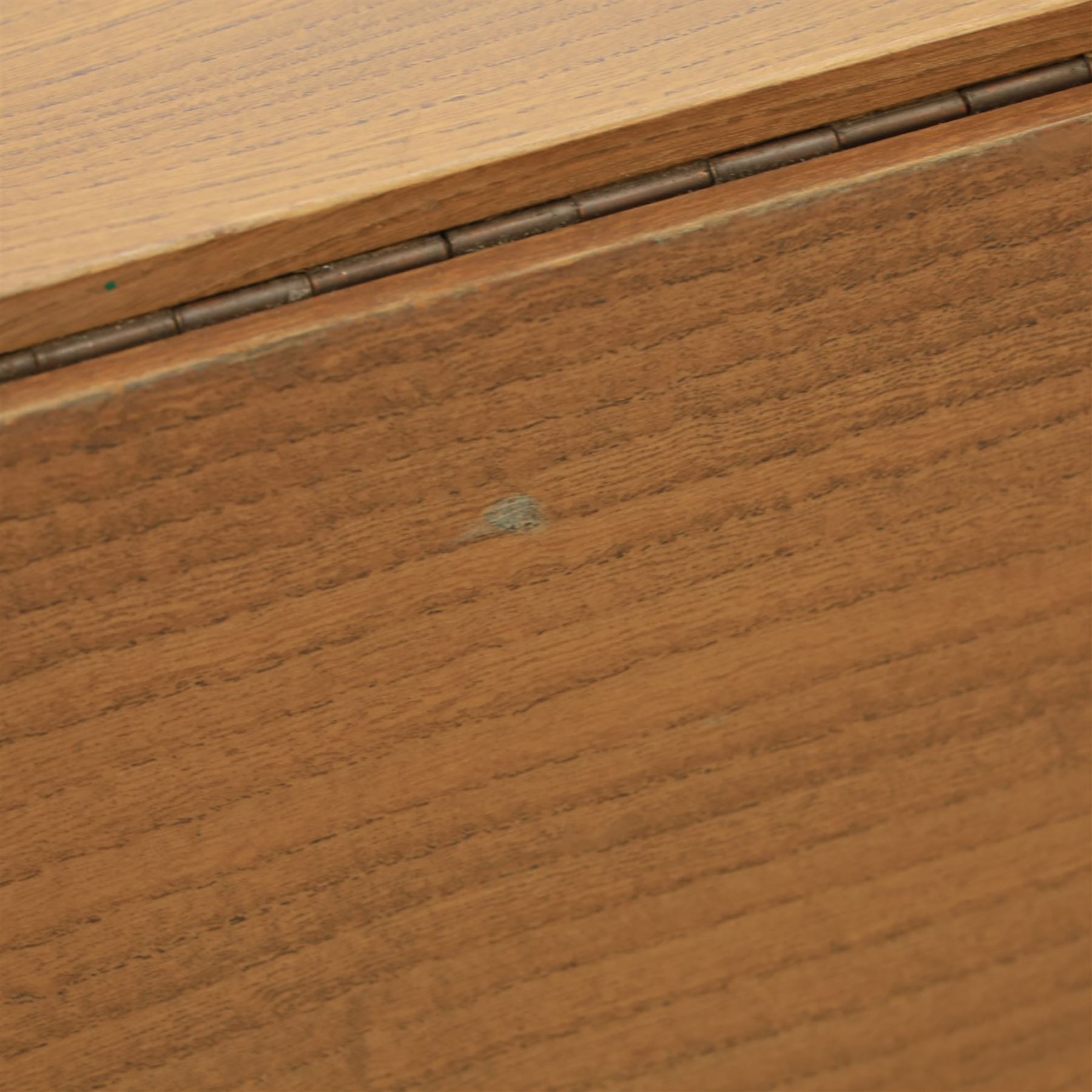 Ercol - model '384' light elm drop leaf table, on tapering legs