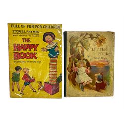 Two children's books - The Happy Book with chapter in the style of Louis Wain; and The Little Folks Scrap Book (2)