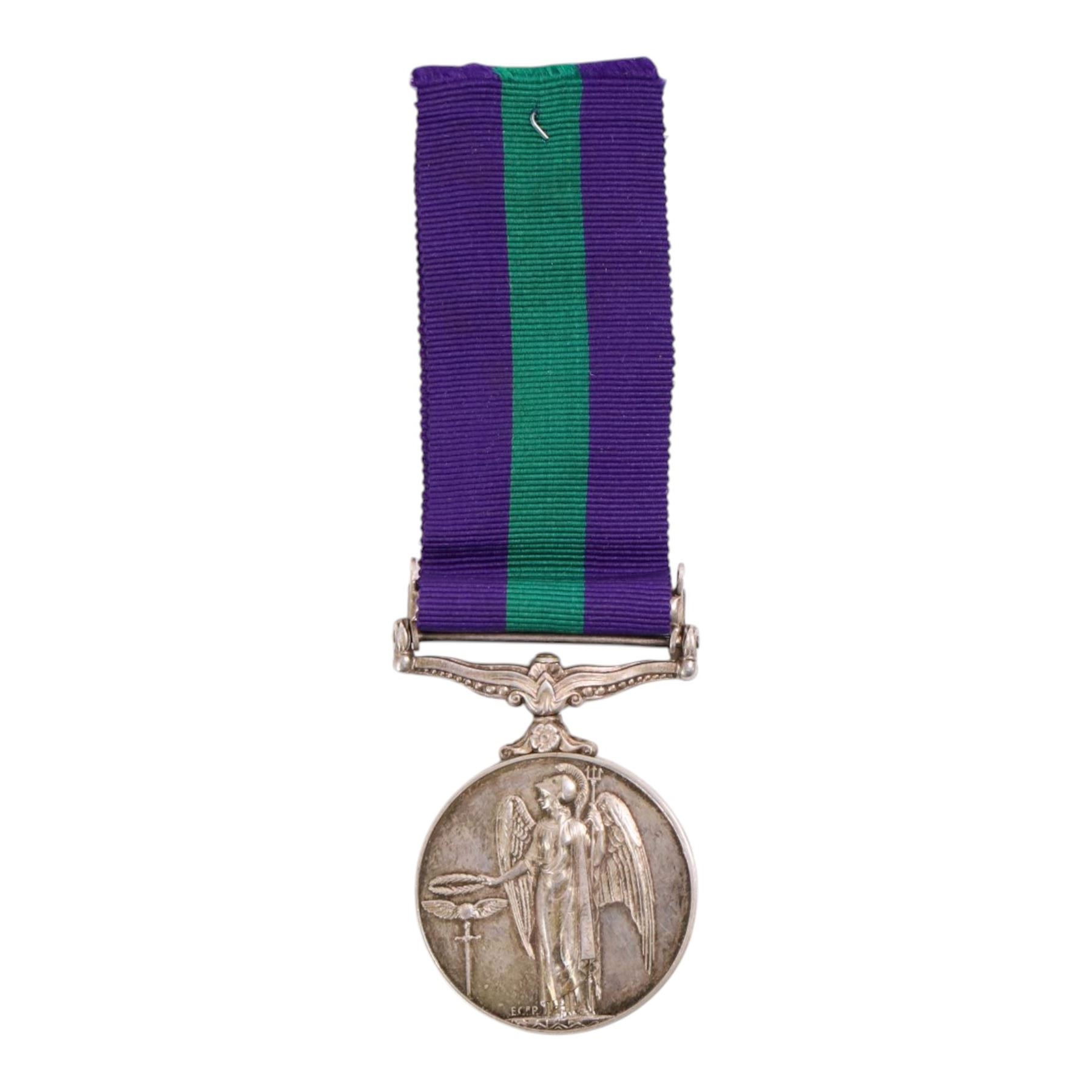 Queen Elizabeth II General Service Medal with Near East clasp, awarded to 22543049 Sgt A. H Stapleton. R.E 