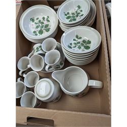  Royal Albert Rose Arbour tea and dinner service, including plates, bowls, jugs, serving bowl etc in three boxes 