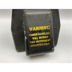 Air Ministry Periscopic Sextant Mk.2B, possibly by Kelvin & Hughes, Ref.No. 6B/2838 Serial No. 158KH1/59, bearing Fenns (Farnborough) Ltd label; in black pyramid shaped stowage case with various labels