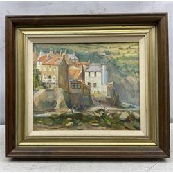 Michelle Saunders (British 1936-): 'Robin Hoods Bay', oil on board signed, titled verso 24cm x 29cm 
