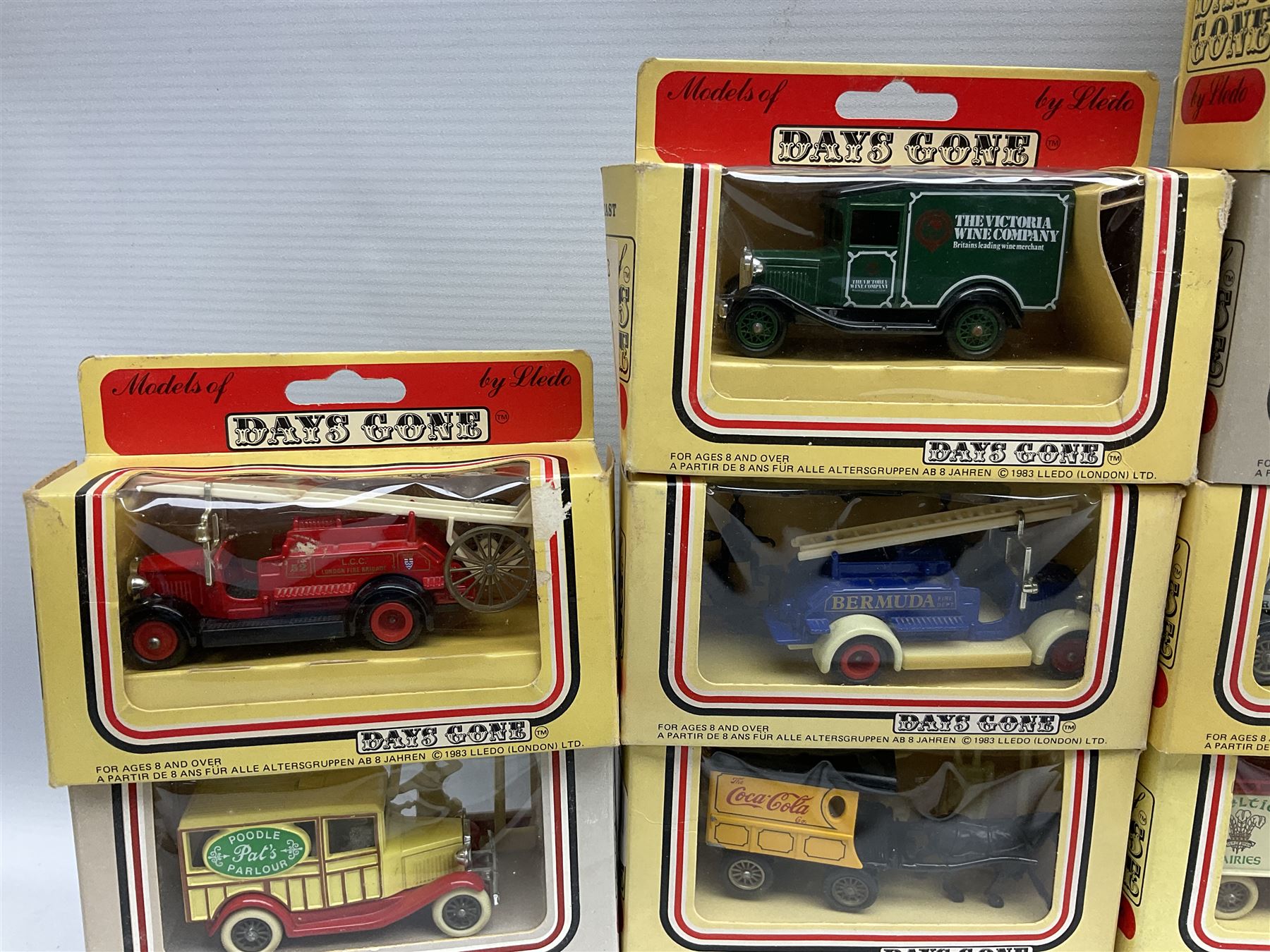 Fifty-two 1980's Days Gone/ Lledo die-cast models including Horse and Carts, all boxed (52)