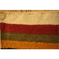  Turkish Kilim red and beige ground rug, 131cm x 90cm  