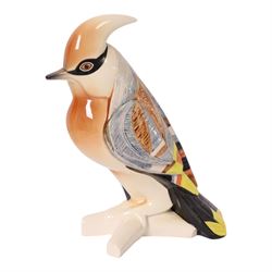 Collection of Goebel bird figures signed by designer George Selim, including two Jays, a Puffin and three others 