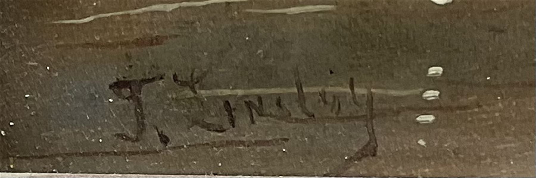 Walter Linsley Meegan (British c1860-1944): Scarborough Harbour, oil on canvas signed 23cm x 34cm