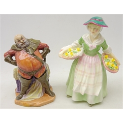  Two Royal Doulton figures - 'Daffy Down Dilly' HN1712 and 'Falstaff' HN2054  
