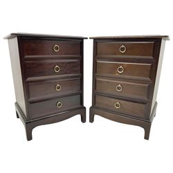 Pair of Stag Minstrel mahogany four drawer chests