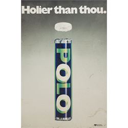Original Rowntree Mackintosh (Rowntrees) advertising poster for Polos - 'Holier Than Thou', colour poster 48cm x 33cm
Provenance: from the personal collection of David Lamb, former advertising manager at Rowntree Mackintosh, York