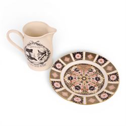 Royal Crown Derby The Yorkshire Rose plate, with certificate, together with Leeds Creamwar...