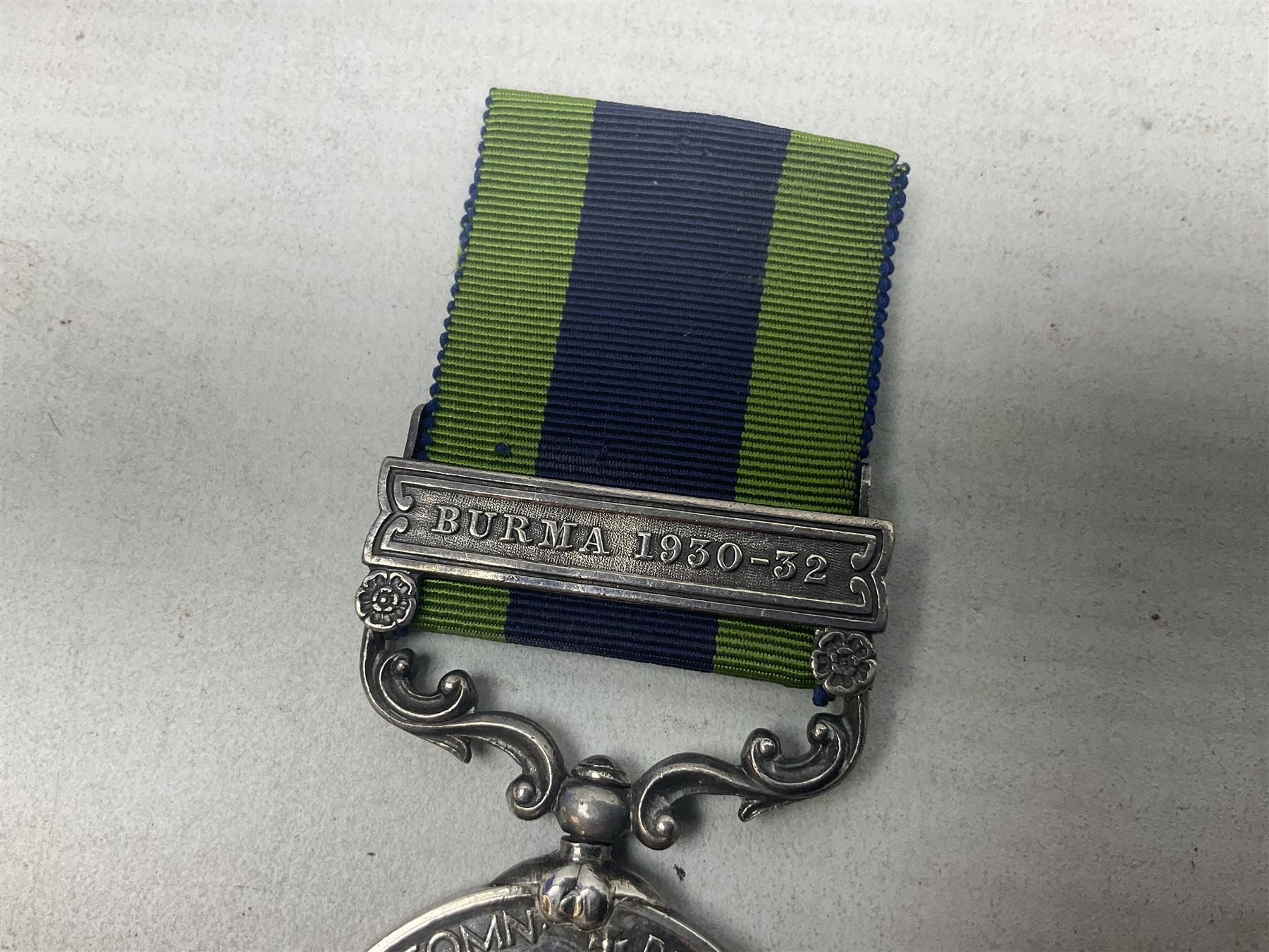 George V India General Service Medal with Burma 1930-32 clasp awarded to 4983 Sep. L. Achhman 1-17 Dogra R.; with ribbon