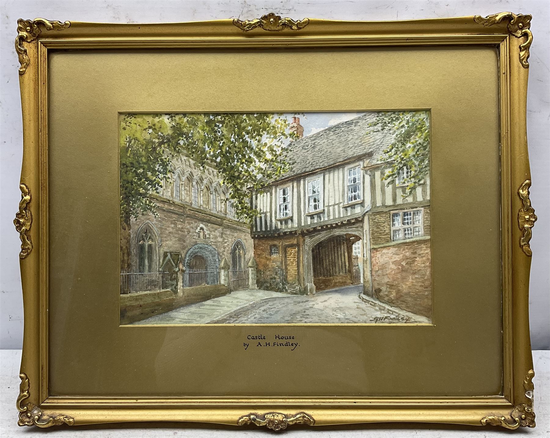 Albert H Findley (British 1880-1975): 'Castle House' and 'Leicester Abbey', two watercolours signed, titled on mount 18cm x 27cm (2)