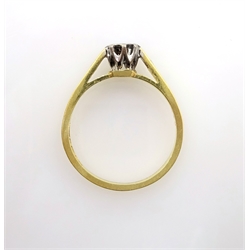  18ct gold diamond ring illusion set with diamond set shoulders  