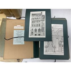 Belcher & Macartney: 'Later Renaissance Architecture in England', london Batsford, in six parts of loose folio form including plates and photographs, Twelve volumes of The Wren Society architectural books, and other architectural books and folios  