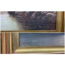 Walter Linsley Meegan (British c1860-1944): Tadcaster Church and On the Wharfe at Collingham, pair oils on canvas signed 24cm x 39cm (2)