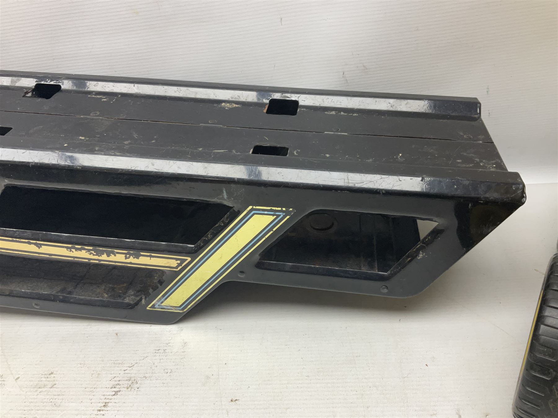 Tonka - five large scale steel pressed vehicles comprising Cement Mixer, Car Transporter, Mobile Crane and two Dumper Trucks (5)