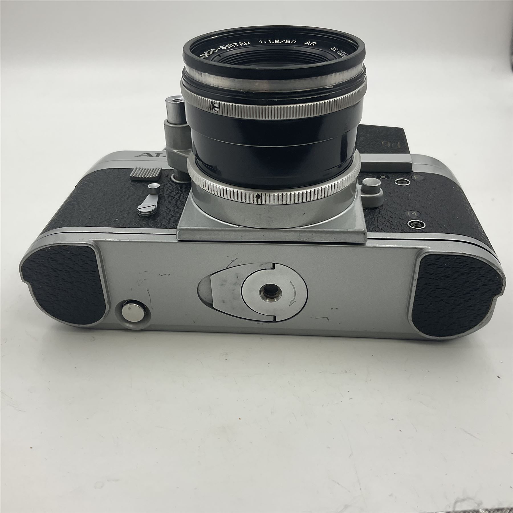 Pignons Alpa 9d Reflex camera body, serial no. 51155, with 'Kern-Macro-Switar 1:1.8/50 AR' lens, serial no. 932389