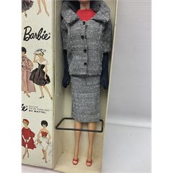 Two 1960s Mattel Barbie fashion dolls - 'Ski Queen' and 'Career Girl'; each in original decorative box with paperwork; and a quantity of Mattel and other fashion doll clothing