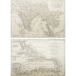 Thomas Bowen (Welsh 1733-1790): 'The West Indies exhibiting the English French Spanish and Danish Settlements' and 'An Accurate Map of the East Indies', pair 18th century engraved maps max 22cm x 31cm (2) (unframed)
Provenance: consigned by English Heritage