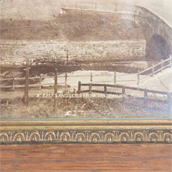 After Frank Meadow Sutcliffe (British 1853-1941): 'Pier Road Whitby', photographic print with facsimile signature 34cm x 44cm; 'Sandsend from the Railway', 19th/early 20th century photograph pub. Poulton No.A.2237, 14cm x 18cm (2) 