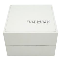 Balmain gentleman's stainless quartz bracelet wristwatch, No. 4351, boxed