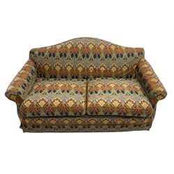 Two seat traditional shape sofa, upholstered in Liberty's 'Lanthe' fabric