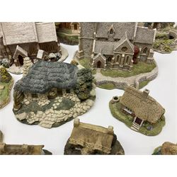 Sixteen Lilliput Lanes,to include, York Minster, St Patrick's Church, Convent in the Wood, St Stephens Church etc, tallest H16cm 